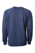 Independent Trading Company SS1000C Mens Icon Loopback Terry Crewneck Sweatshirt Indigo Blue Flat Back