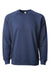 Independent Trading Company SS1000C Mens Icon Loopback Terry Crewneck Sweatshirt Indigo Blue Flat Front