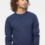 Independent Trading Company Mens Icon Loopback Terry Crewneck Sweatshirt - Indigo Blue