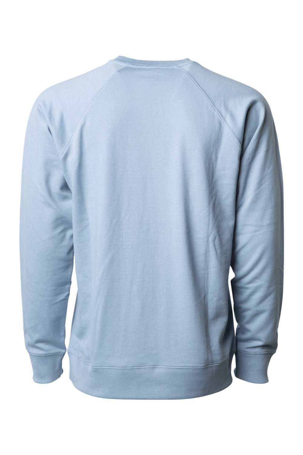 Independent Trading Company SS1000C Mens Icon Loopback Terry Crewneck Sweatshirt Misty Blue Flat Back