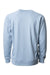 Independent Trading Company SS1000C Mens Icon Loopback Terry Crewneck Sweatshirt Misty Blue Flat Back