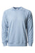 Independent Trading Company SS1000C Mens Icon Loopback Terry Crewneck Sweatshirt Misty Blue Flat Front