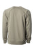 Independent Trading Company SS1000C Mens Icon Loopback Terry Crewneck Sweatshirt Olive Green Flat Back