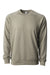 Independent Trading Company SS1000C Mens Icon Loopback Terry Crewneck Sweatshirt Olive Green Flat Front