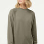 Independent Trading Company Mens Icon Loopback Terry Crewneck Sweatshirt - Olive Green