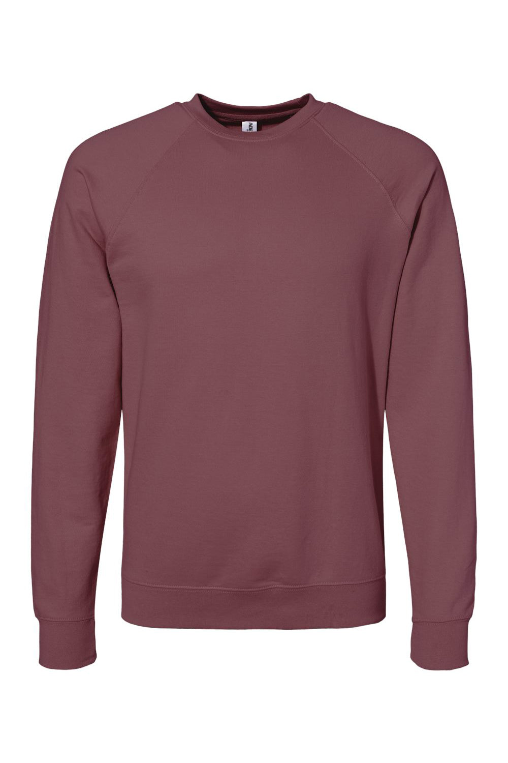 Independent Trading Company SS1000C Mens Icon Loopback Terry Crewneck Sweatshirt Port Flat Front