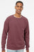 Independent Trading Company SS1000C Mens Icon Loopback Terry Crewneck Sweatshirt Port Model Front