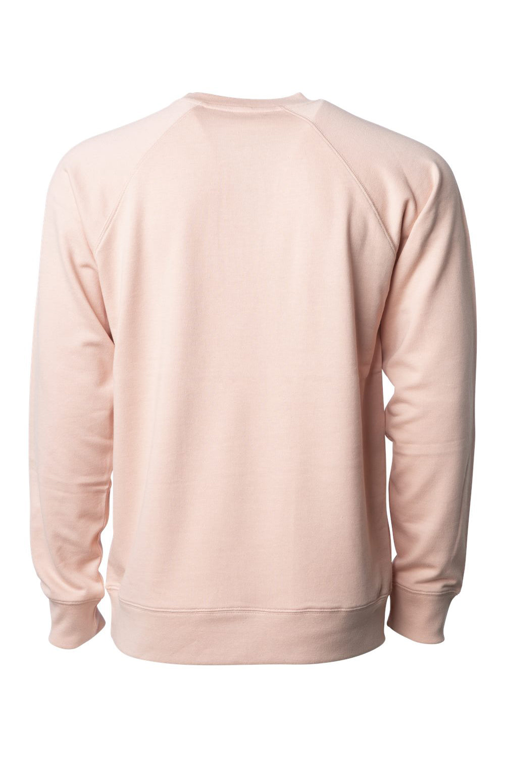 Independent Trading Company SS1000C Mens Icon Loopback Terry Crewneck Sweatshirt Rose Pink Flat Back