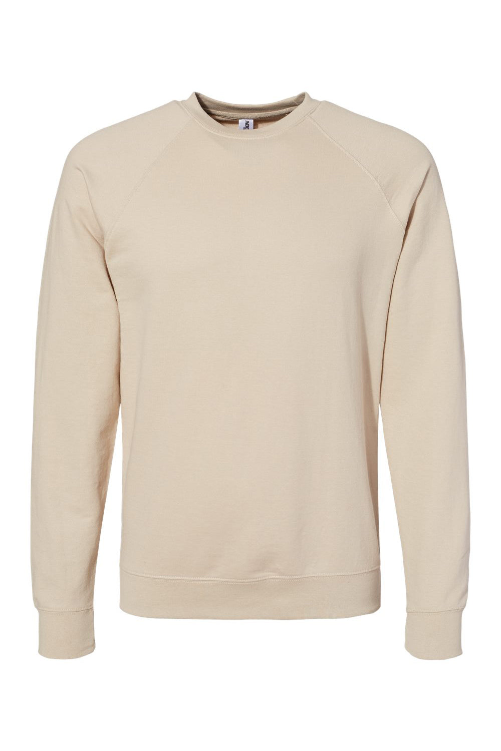 Independent Trading Co. SS1000C Mens Icon Loopback Terry Crewneck Sweatshirt Sand Flat Front