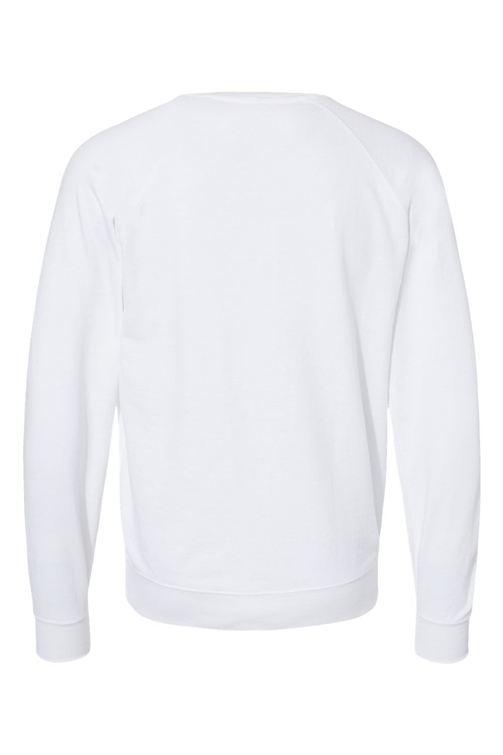 Independent Trading Co. SS1000C Mens Icon Loopback Terry Crewneck Sweatshirt White Flat Back