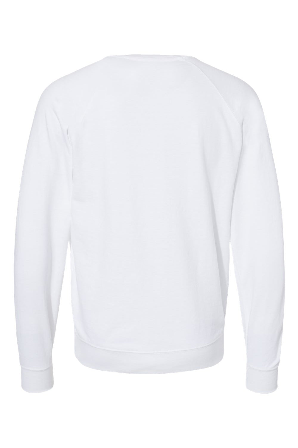 Independent Trading Company SS1000C Mens Icon Loopback Terry Crewneck Sweatshirt White Flat Back