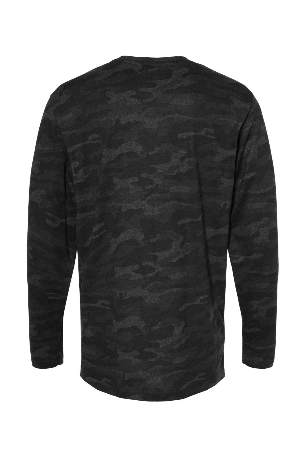 LAT 6918 Mens Fine Jersey Long Sleeve Crewneck T-Shirt Storm Camo Flat Back