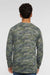 LAT 6918 Mens Fine Jersey Long Sleeve Crewneck T-Shirt Vintage Camo Model Back