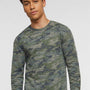 LAT Mens Fine Jersey Long Sleeve Crewneck T-Shirt - Vintage Camo