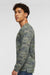 LAT 6918 Mens Fine Jersey Long Sleeve Crewneck T-Shirt Vintage Camo Model Side