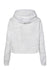 Independent Trading Co. EXP64CRP Womens 1/4 Zip Crop Hooded Windbreaker Jacket White Camo Flat Back