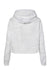 Independent Trading Company EXP64CRP Womens Water Resistant 1/4 Zip Crop Hooded Windbreaker Jacket White Camo Flat Back