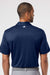 Adidas A480 Mens Floating 3 Stripes UPF 50+ Short Sleeve Polo Shirt Team Navy Blue Model Back