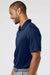 Adidas A480 Mens Floating 3 Stripes UPF 50+ Short Sleeve Polo Shirt Team Navy Blue Model Side