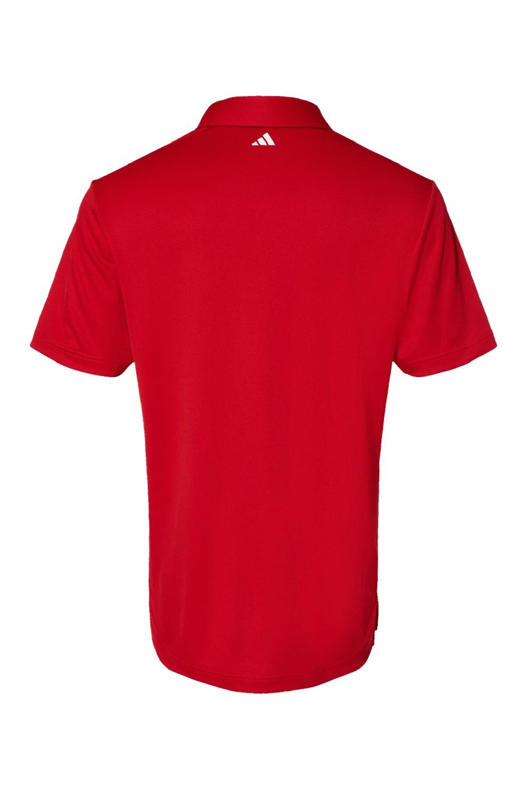 Adidas A480 Mens Floating 3 Stripes UPF 50+ Short Sleeve Polo Shirt Team Power Red Flat Back
