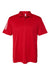 Adidas A480 Mens Floating 3 Stripes UPF 50+ Short Sleeve Polo Shirt Team Power Red Flat Front
