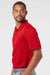 Adidas A480 Mens Floating 3 Stripes UPF 50+ Short Sleeve Polo Shirt Team Power Red Model Side