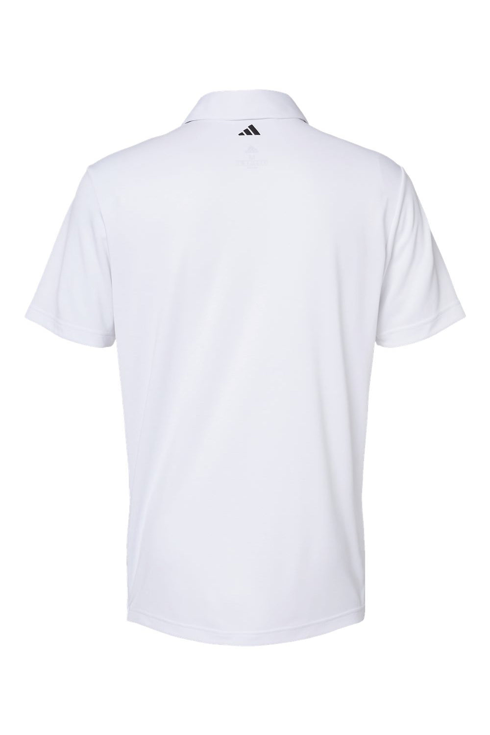 Adidas A480 Mens Floating 3 Stripes UPF 50+ Short Sleeve Polo Shirt White/Black Flat Back