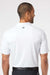 Adidas A480 Mens Floating 3 Stripes UPF 50+ Short Sleeve Polo Shirt White Model Back