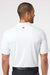 Adidas A480 Mens Floating 3 Stripes UPF 50+ Short Sleeve Polo Shirt White/Black Model Back
