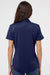 Adidas A481 Womens Floating 3 UPF 50+ Stripes Short Sleeve Polo Shirt Team Navy Blue Model Back