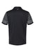 Adidas A490 Mens Striped Short Sleeve Polo Shirt Black/Grey Flat Back