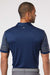 Adidas A490 Mens Striped Short Sleeve Polo Shirt Team Navy Blue/Grey Model Back