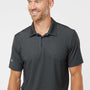 Adidas Mens Diamond Dot Moisture Wicking Short Sleeve Polo Shirt - Black