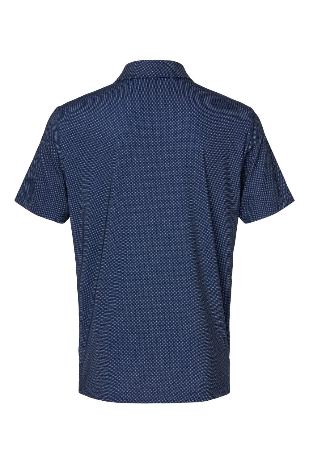Adidas A498 Mens Diamond Dot Moisture Wicking Short Sleeve Polo Shirt Navy Blue/White/Grey Flat Back