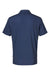 Adidas A498 Mens Diamond Dot Moisture Wicking Short Sleeve Polo Shirt Navy Blue/White/Grey Flat Back