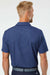 Adidas A498 Mens Diamond Dot Moisture Wicking Short Sleeve Polo Shirt Navy Blue/White/Grey Model Back