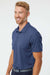 Adidas A498 Mens Diamond Dot Moisture Wicking Short Sleeve Polo Shirt Navy Blue/White/Grey Model Side