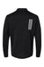 Adidas A482 Mens 3 Stripes Double Knit 1/4 Zip Pullover Black/Grey Flat Back