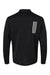 Adidas A482 Mens 3 Stripes Double Knit Moisture Wicking 1/4 Zip Sweatshirt Black Flat Back