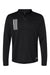Adidas A482 Mens 3 Stripes Double Knit 1/4 Zip Pullover Black/Grey Flat Front