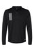 Adidas A482 Mens 3 Stripes Double Knit Moisture Wicking 1/4 Zip Sweatshirt Black Flat Front