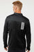 Adidas A482 Mens 3 Stripes Double Knit 1/4 Zip Pullover Black/Grey Model Back