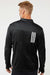 Adidas A482 Mens 3 Stripes Double Knit Moisture Wicking 1/4 Zip Sweatshirt Black Model Back