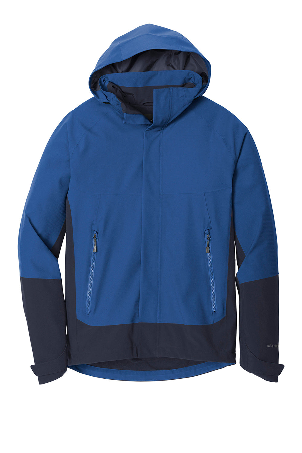 Eddie Bauer EB558 Mens WeatherEdge Waterproof Full Zip Hooded Jacket Cobalt Blue Flat Front