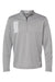 Adidas A482 Mens 3 Stripes Double Knit Moisture Wicking 1/4 Zip Sweatshirt Grey Flat Front