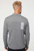Adidas A482 Mens 3 Stripes Double Knit 1/4 Zip Pullover Grey/White Model Back