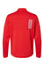 Adidas A482 Mens 3 Stripes Double Knit Moisture Wicking 1/4 Zip Sweatshirt Team Collegiate Red/Grey Flat Back