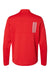Adidas A482 Mens 3 Stripes Double Knit Moisture Wicking 1/4 Zip Sweatshirt Team Collegiate Red Flat Back