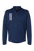 Adidas A482 Mens 3 Stripes Double Knit Moisture Wicking 1/4 Zip Sweatshirt Team Navy Blue Flat Front