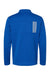 Adidas A482 Mens 3 Stripes Double Knit Moisture Wicking 1/4 Zip Sweatshirt Team Royal Blue Flat Back